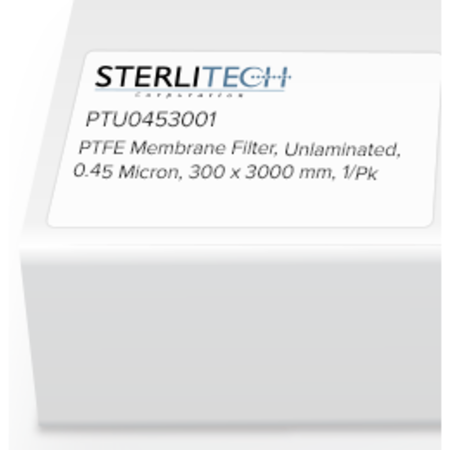 STERLITECH PTFE Unlaminated Membrane Filters, 0.45 micron, 300 x 3000mm, 1/Pk PTU0453001